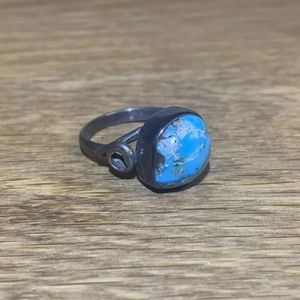 Native American sterling silver & turquoise ring